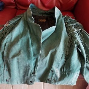 Scully leather fringe jacket